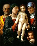 Andrea Mantegna Hl. Familie mit Hl. Elisabeth und Johannesknaben France oil painting artist